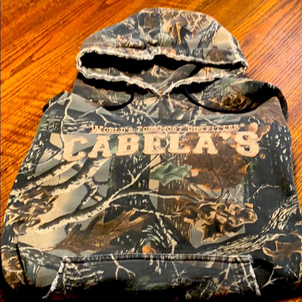 Cabela’s Camo Hoodie *Distressed*